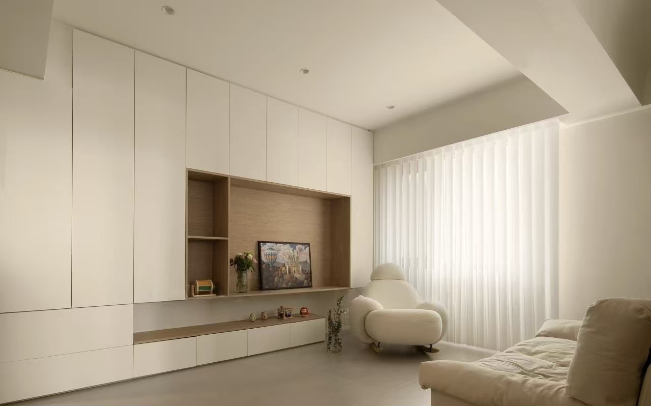 97m²奶油风小家，巧妙设计，采光、收纳、动线等问题，统统解决！