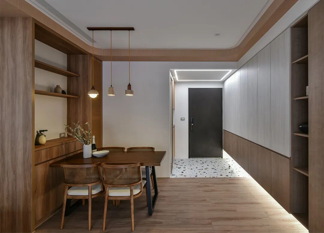 96㎡，木色太好看，一开门我就沦陷了！